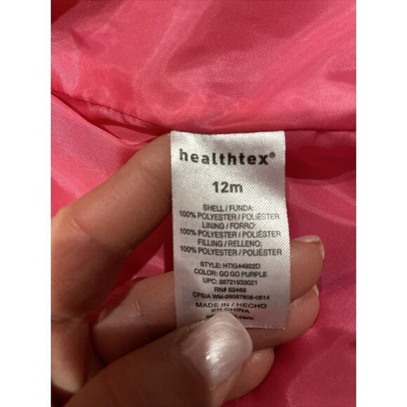 Kids System Infant's Healthtex 3 in 1 Winter Jacket Size 12 Months Purple Pink - Picture 9 of 13
